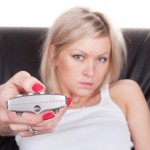 girl with remote control